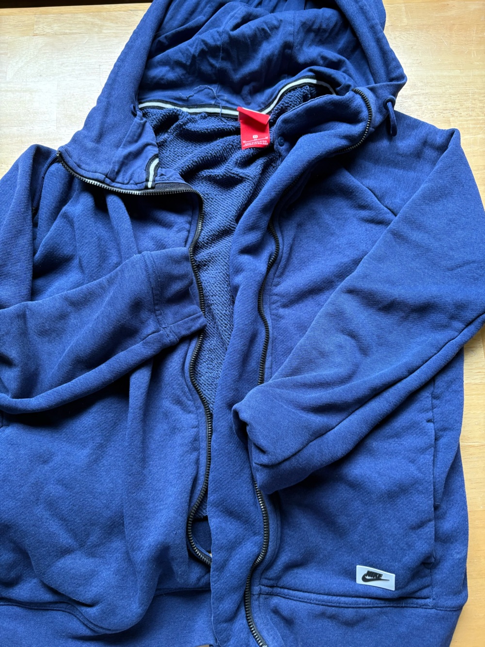 Men's Navy Blue Full-Zip Sweater Jacket